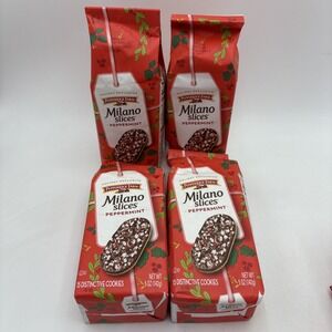 4 Pack Pepperidge Farm Milano Slices Peppermint HOLIDAY EXCLUSIVE Cookies
